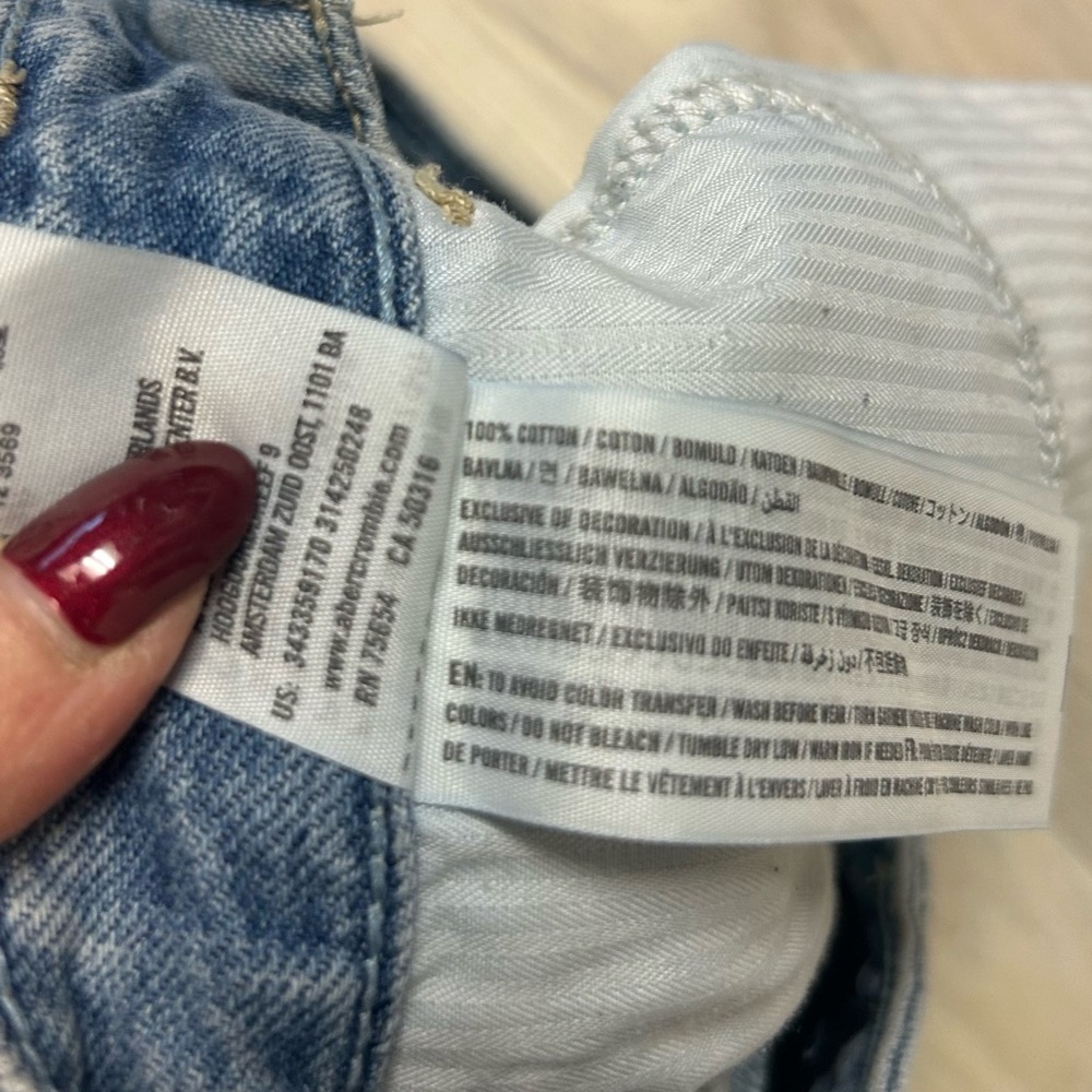 Y2K Hollister Micro Mini Denim Skirt Raw Hem High Rise Medium Wash Women 00 - Picture 7 of 14